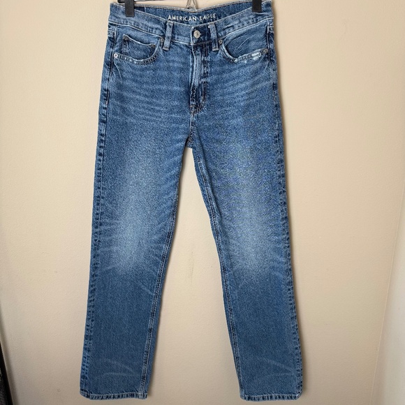 American Eagle Low-Rise Baggy Jeans Womens 2 Regular Denim Pants Boho Festival - Picture 1 of 9